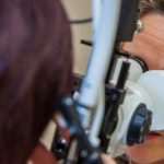 girl having an eye checkup